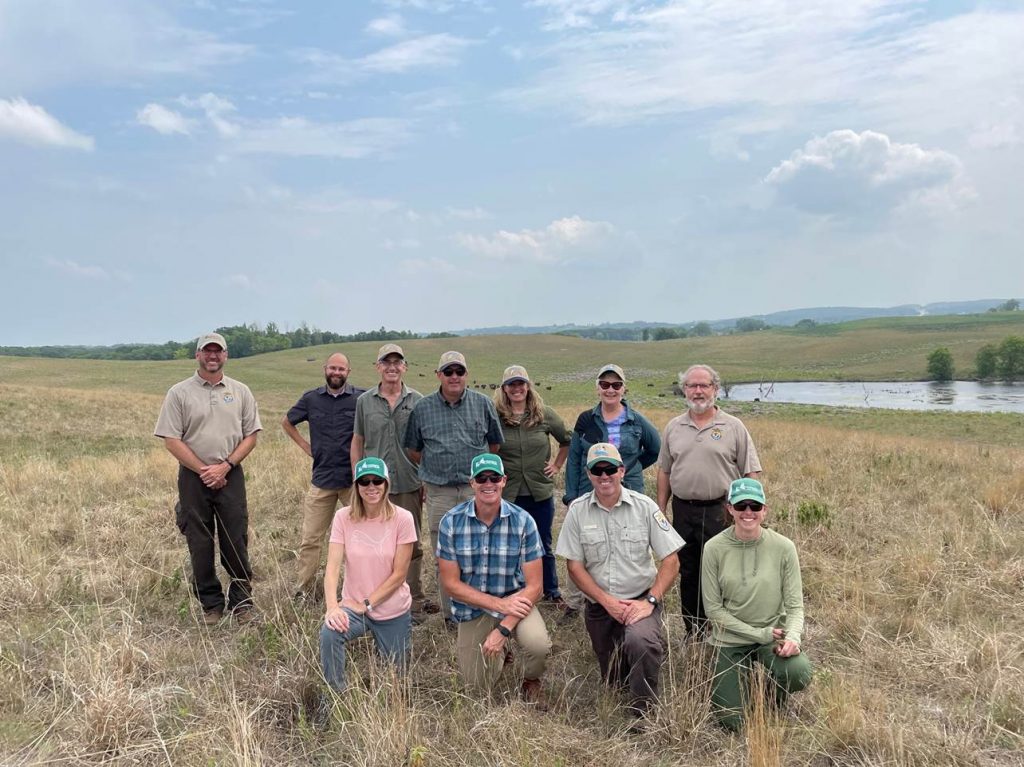 Minnesota Land Trust and US Fish and Wildlife staff at a working lands easement