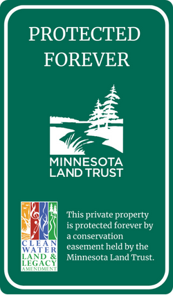 Protected Forever Minnesota Land Trust property sign